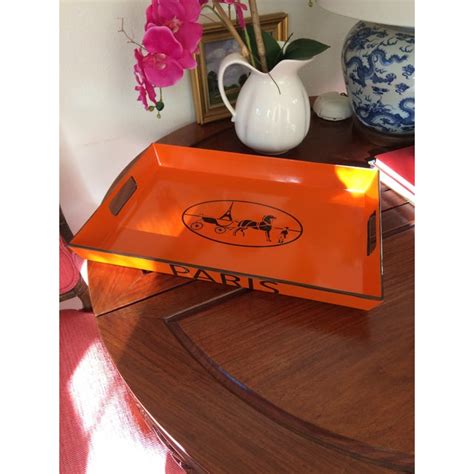 hermes bar cart|hermes trays for sale.